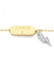 Secrecy Brazalete GIRL BOSS Plata de Ley con Baño de Oro 18k y Diamante, Dorado
