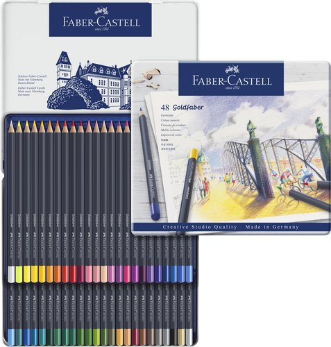 Lapices De Colores Faber-Castell Goldfaber Aqua 1147 Estuche De Metal De 48 Lapices De Colores Faber-Castell Goldfaber Aqua 1147 Estuche De Metal De 48