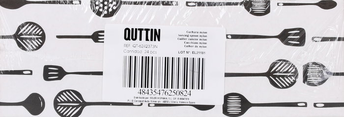 Quttin Cuchara de Nylon Negra 29x6cm (Pack de 24 unidades)身weight_g:830.0