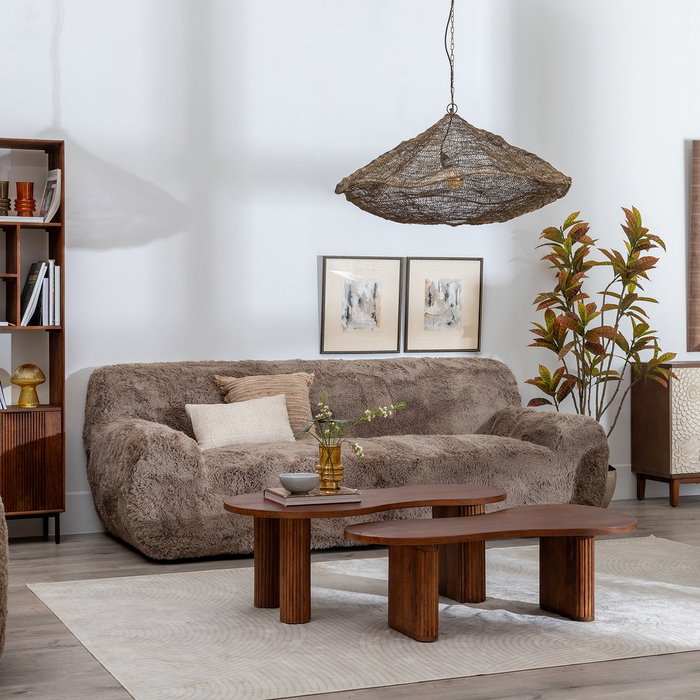 Sofá 3 Plazas Taupe Tejido 240 X 107 X 79,50 cm Sofá 3 Plazas Taupe Tejido 240 X 107 X 79,50 cm