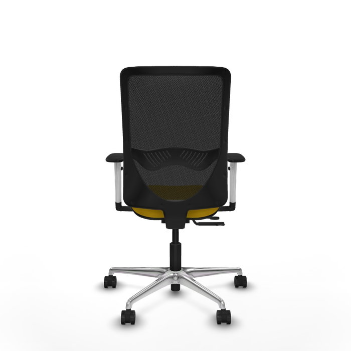PIQUERAS Y CRESPO Silla de oficina Zulema con mecanismo Sincro/Traslack, Amarillo y Negro