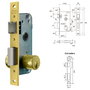 TESA Cerradura 2000/50 HL de Embutir para Puertas de Madera