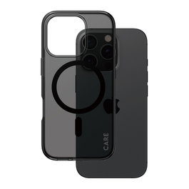 PanzerGlass CARE Flagship Case Smokey MagSafe para iPhone 16 Pro - Anthracite / Black