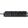 Brennenstuhl Regleta de 4 tomas IP44 con cable de 2 m, Negro