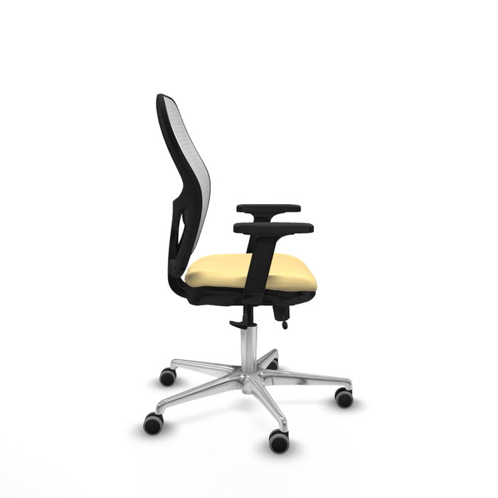 PIQUERAS Y CRESPO Silla de oficina Jorquera con mecanismo Sincro/Traslack, Similpiel Crema y Malla Blanco PIQUERAS Y CRESPO Silla de oficina Jorquera con mecanismo Sincro/Traslack, Similpiel Crema y Malla Blanco