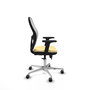 PIQUERAS Y CRESPO Silla de oficina Jorquera con mecanismo Sincro/Traslack, Similpiel Crema y Malla Blanco
