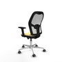 PIQUERAS Y CRESPO Silla de oficina Jorquera con mecanismo Sincro/Traslack, Similpiel Crema y Malla Blanco