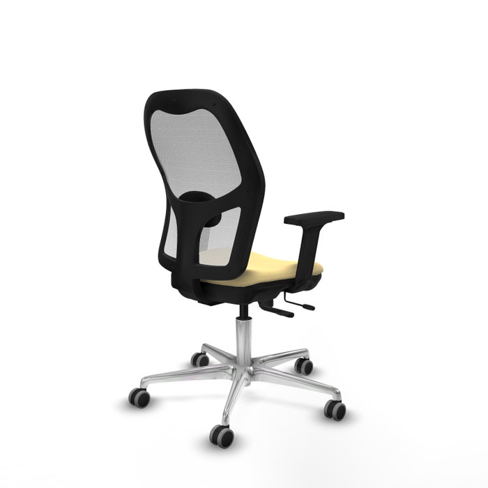 PIQUERAS Y CRESPO Silla de oficina Jorquera con mecanismo Sincro/Traslack, Similpiel Crema y Malla Blanco PIQUERAS Y CRESPO Silla de oficina Jorquera con mecanismo Sincro/Traslack, Similpiel Crema y Malla Blanco