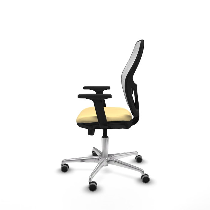PIQUERAS Y CRESPO Silla de oficina Jorquera con mecanismo Sincro/Traslack, Similpiel Crema y Malla Blanco PIQUERAS Y CRESPO Silla de oficina Jorquera con mecanismo Sincro/Traslack, Similpiel Crema y Malla Blanco
