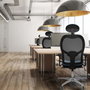 PIQUERAS Y CRESPO Silla de oficina Jorquera con mecanismo Sincro, Tela Pistacho y Malla Gris