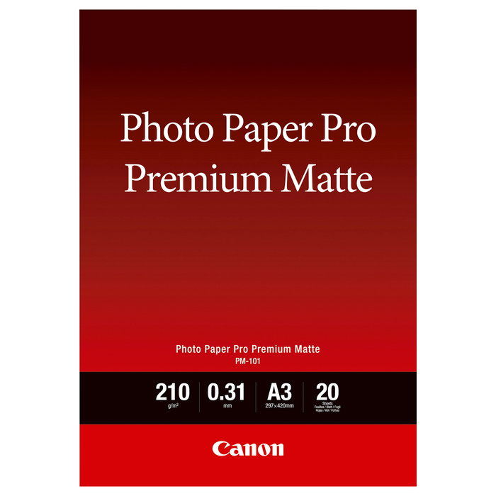 Canon Pro Premium Matte PM-101 A3, 20 hojas, 210 g/m² Canon Pro Premium Matte PM-101 A3, 20 hojas, 210 g/m²