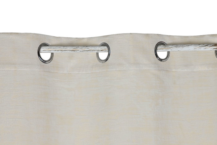 DKD Home Decor Cortina de Poliéster 140x260 Crudo con 8 Anillas