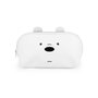 We Bare Bears Somos Osos Neceser Jelly Blanco Gran Capacidad para Cosméticos y Cuidado Personal con Bolsillo Interior Cremallera 18x34x11cm