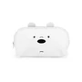 We Bare Bears Somos Osos Neceser Jelly Blanco Gran Capacidad para Cosméticos y Cuidado Personal con Bolsillo Interior Cremallera 18x34x11cm