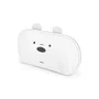 We Bare Bears Somos Osos Neceser Jelly Blanco Gran Capacidad para Cosméticos y Cuidado Personal con Bolsillo Interior Cremallera 18x34x11cm