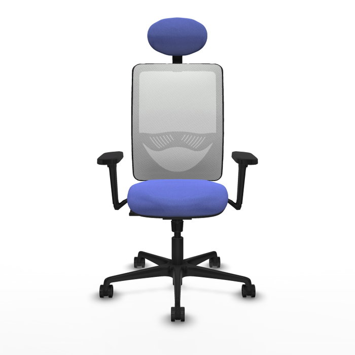 PIQUERAS Y CRESPO Silla de oficina Zulema con mecanismo Sincro, Azul claro y Blanco PIQUERAS Y CRESPO Silla de oficina Zulema con mecanismo Sincro, Azul claro y Blanco