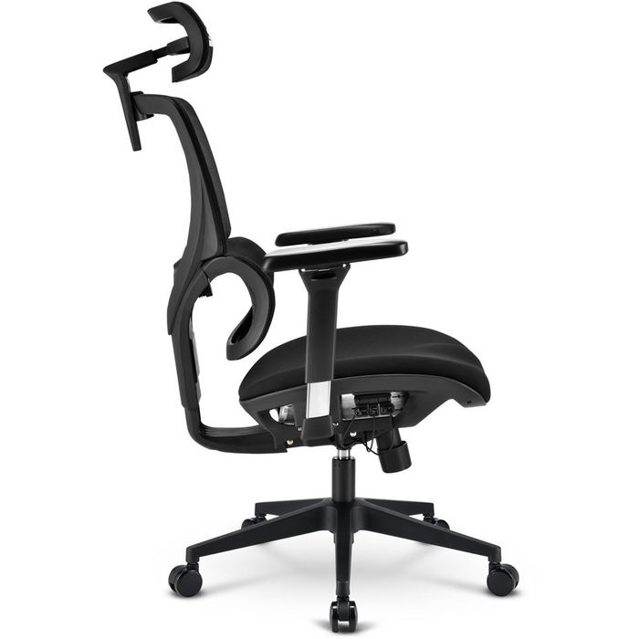Sharkoon C40 Silla de Oficina Negra con Asiento Acolchado y Respaldo de Malla Ajustable