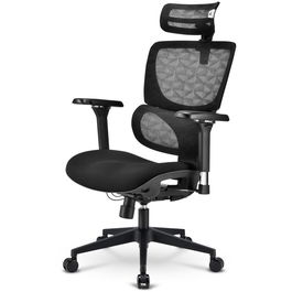 Sharkoon C40 Silla de Oficina Negra con Asiento Acolchado y Respaldo de Malla Ajustable