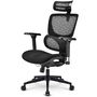 Sharkoon C40 Silla de Oficina Negra con Asiento Acolchado y Respaldo de Malla Ajustable