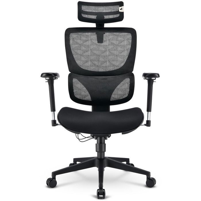 Sharkoon C40 Silla de Oficina Negra con Asiento Acolchado y Respaldo de Malla Ajustable