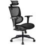 Sharkoon C40 Silla de Oficina Negra con Asiento Acolchado y Respaldo de Malla Ajustable