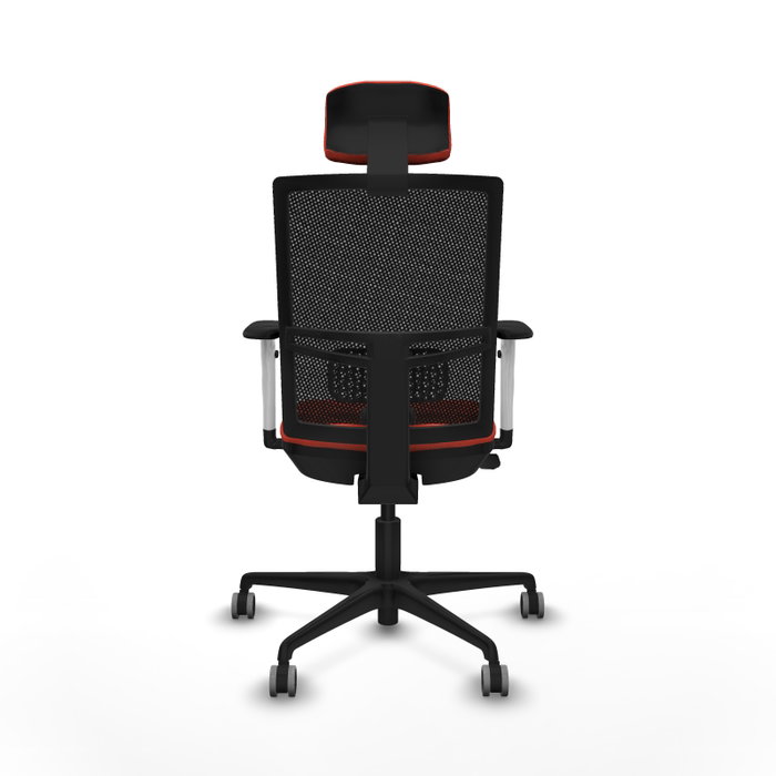 PIQUERAS Y CRESPO Silla de oficina Yunquera con mecanismo Sincro/Traslack, Naranja oscuro y Negro