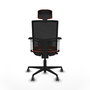 PIQUERAS Y CRESPO Silla de oficina Yunquera con mecanismo Sincro/Traslack, Naranja oscuro y Negro