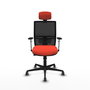 PIQUERAS Y CRESPO Silla de oficina Yunquera con mecanismo Sincro/Traslack, Naranja oscuro y Negro