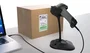 Safescan 330-W Escáner de Códigos de Barras 1D/2D con Soporte y USB-A, Negro/Gris