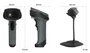 Safescan 330-W Escáner de Códigos de Barras 1D/2D con Soporte y USB-A, Negro/Gris