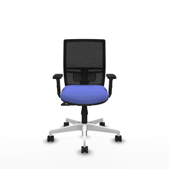 PIQUERAS Y CRESPO Silla de oficina Yunquera con mecanismo Sincro, Azul claro y Negro