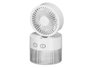 Argon Ventilador de Sobremesa Humidificador USB-C, 350 ml, Blanco, 3 Velocidades y 3 Modos Niebla con Luz, Dimensiones 11x13.5x11 cm (Set de 12)