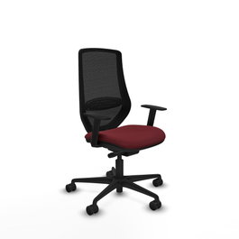 PIQUERAS Y CRESPO Silla de oficina Mardos Granate y Negro
