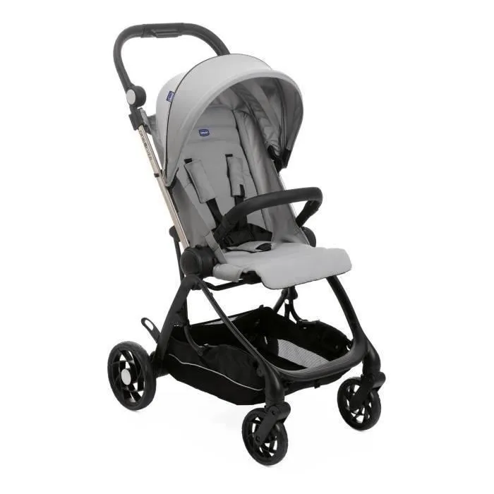 Chicco CHI8058664158256 Cochecito compacto urbano One4Ever Silverleaf Unisex, apto desde el nacimiento, color gris.