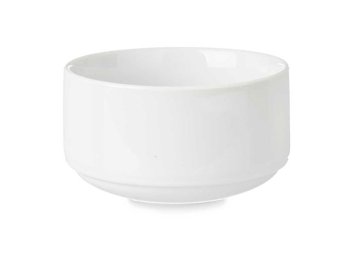Vessia Bowl Apilable Porcelana Blanco 10.5 cm Apto Lavavajillas Microondas 350 ml (Set de 36)