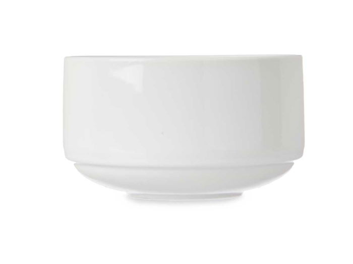 Vessia Bowl Apilable Porcelana Blanco 10.5 cm Apto Lavavajillas Microondas 350 ml (Set de 36)