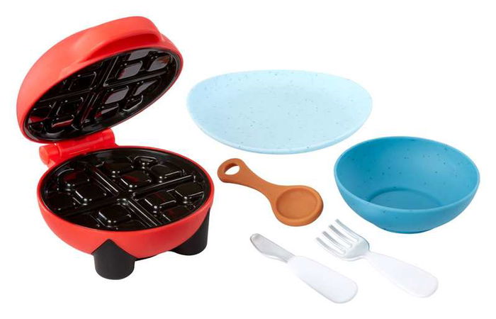 MGA Kit Creativo de Gofres con Más de 18 Accesorios para Cocinar y Desayunar, Incluye Sirope y Mantequilla