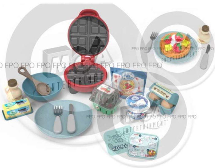 MGA Kit Creativo de Gofres con Más de 18 Accesorios para Cocinar y Desayunar, Incluye Sirope y Mantequilla