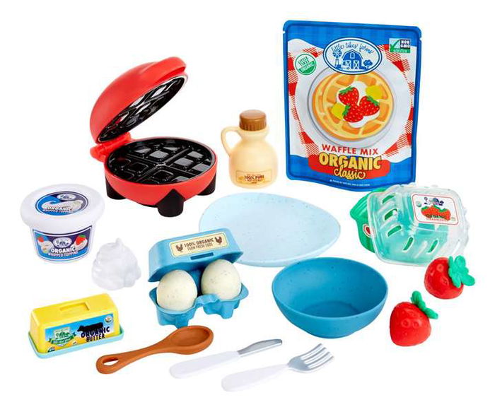 MGA Kit Creativo de Gofres con Más de 18 Accesorios para Cocinar y Desayunar, Incluye Sirope y Mantequilla