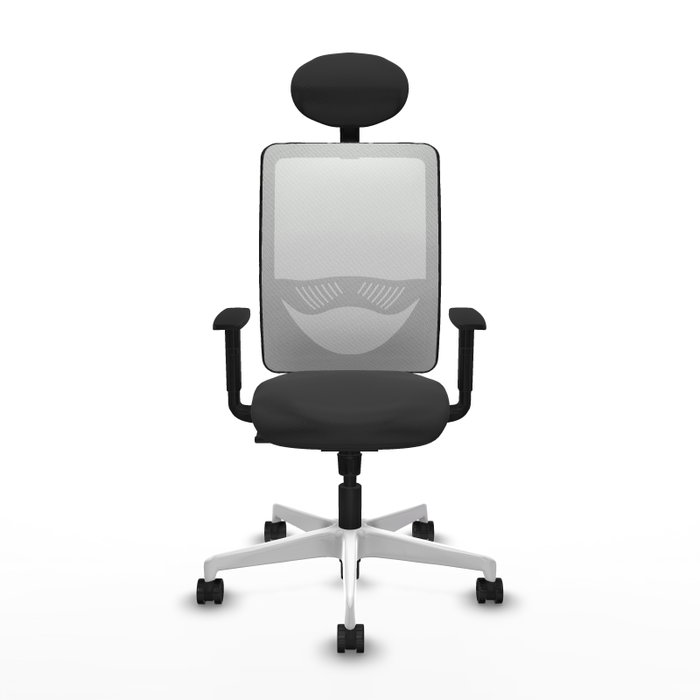 PIQUERAS Y CRESPO Silla de oficina Zulema con mecanismo Sincro, Gris oscuro y Blanco PIQUERAS Y CRESPO Silla de oficina Zulema con mecanismo Sincro, Gris oscuro y Blanco