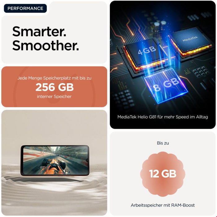 Motorola moto G06 256 GB 4 GB RAM Naranja Arabesque
