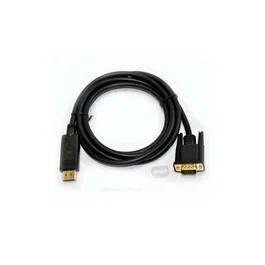 Genérico Cable Adaptador DisplayPort Macho a VGA Macho 5 Metros, Soporta 1080p/1920x1200, Negro