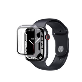eSTUFF Titan Shield Protector de pantalla corporal completo para Apple Watch Series 9, Series 8, Series 7 45 mm - Transparente
