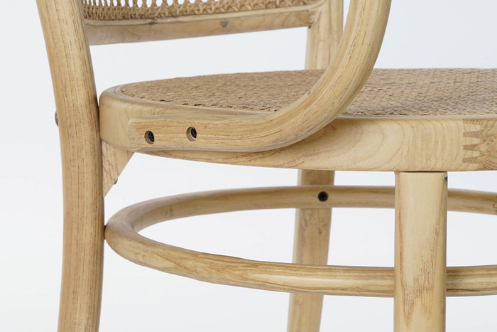 DKD Home Decor Silla Horeca Medallon fuyan 58x79.5x58 cm Olmo Ratan Natural