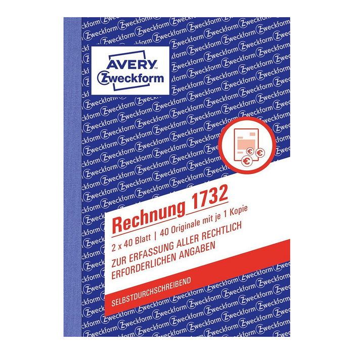 AVERY Zweckform Rechnung Formularbuch 1732, 1 unidad AVERY Zweckform Rechnung Formularbuch 1732, 1 unidad