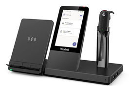 Yealink WH67 WH66 WH6X Base UC Workstation con Pantalla Táctil LCD 4 Pulgadas 480 x 800, USB 3.0, Bluetooth 4.2, DECT 120m, Auriculares Inalámbricos, Compatible con Microsoft Teams