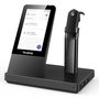 Yealink WH67 WH66 WH6X Base UC Workstation con Pantalla Táctil LCD 4 Pulgadas 480 x 800, USB 3.0, Bluetooth 4.2, DECT 120m, Auriculares Inalámbricos, Compatible con Microsoft Teams