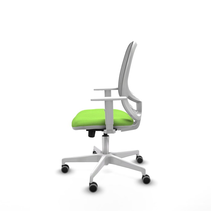 PIQUERAS Y CRESPO Silla de oficina Cilanco con mecanismo Sincro/Traslack, Pistacho y Gris