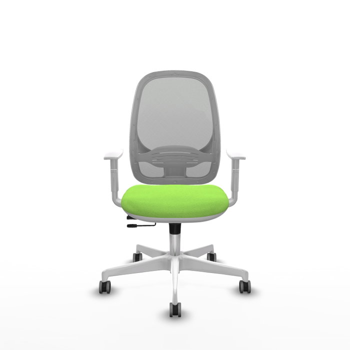 PIQUERAS Y CRESPO Silla de oficina Cilanco con mecanismo Sincro/Traslack, Pistacho y Gris