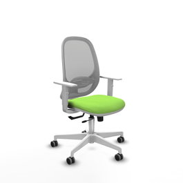PIQUERAS Y CRESPO Silla de oficina Cilanco con mecanismo Sincro/Traslack, Pistacho y Gris